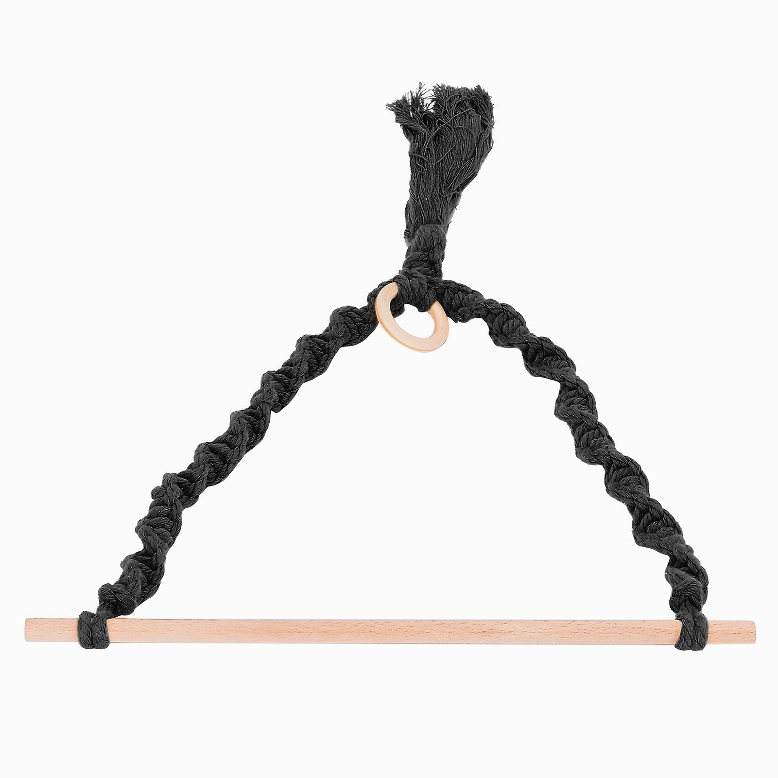 Fabric Knitted Log Hemp Rope Paper Towel Holder with Tassel 32cm