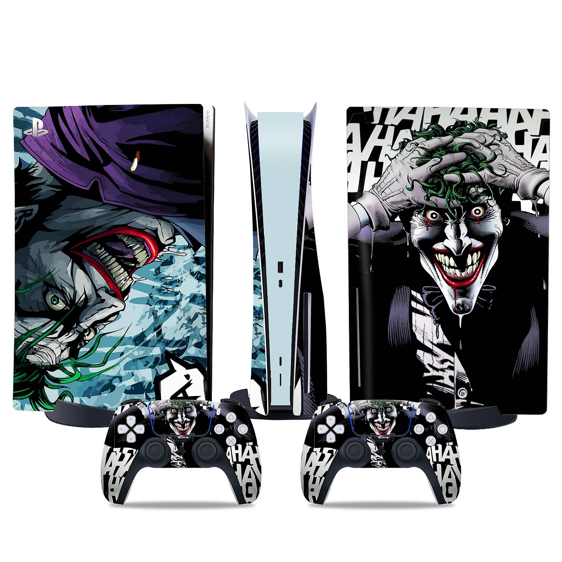 PS5 optical drive version sticker, cool PS5 skin, controller handle,for PS5 console and controller,DC cartoon,Joker2