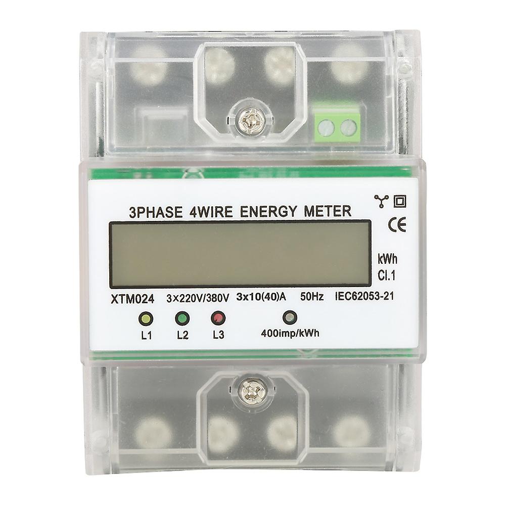 Digital LCD 3 phase 4 Wire Din Rail Electric Meter Electronic KWh Meter (10(40)A)