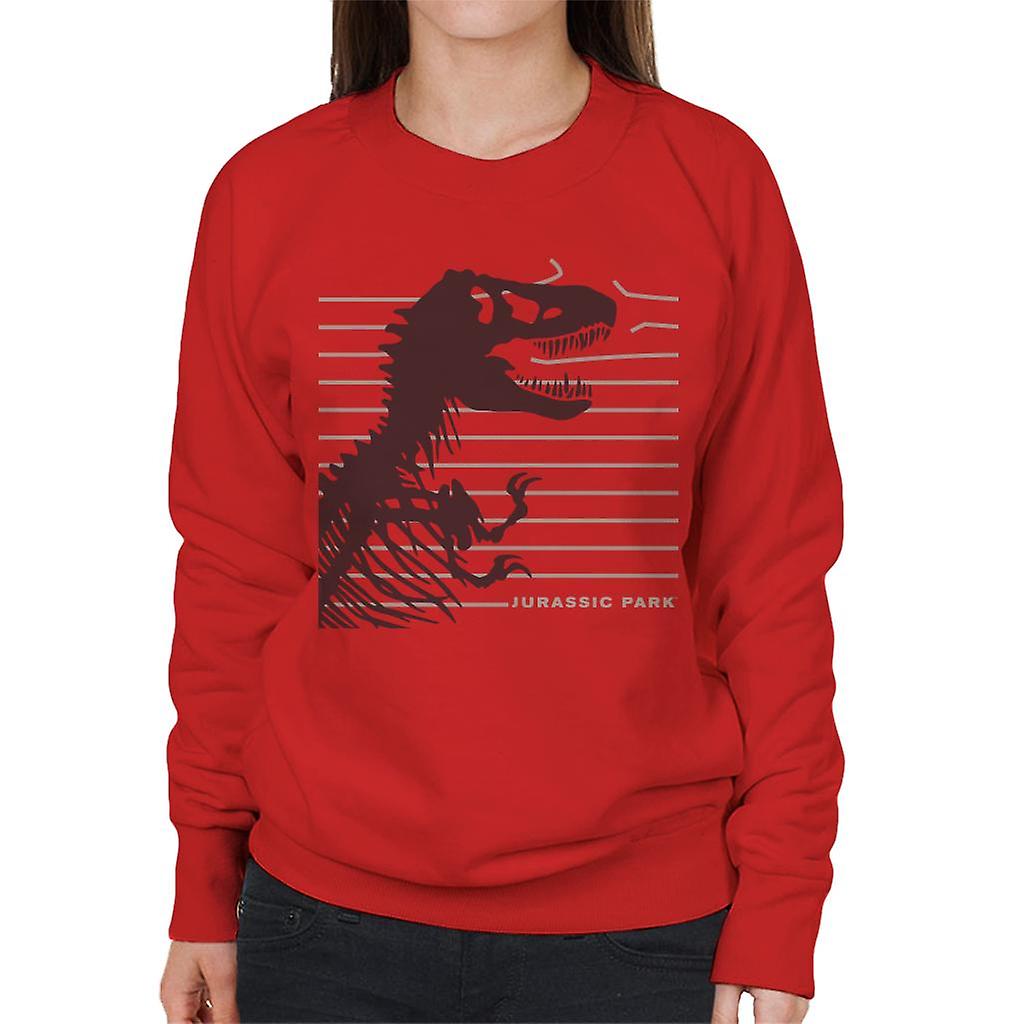 Jurassic Park T Rex Skeleton Destroying Wire Women's Sweatshirt