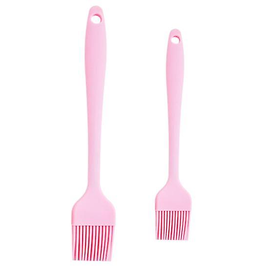 2Pcs Silicone Brush Heat Resistant Cooking Brush Long Handle Basting Pastry Brush Set for BBQ Grill