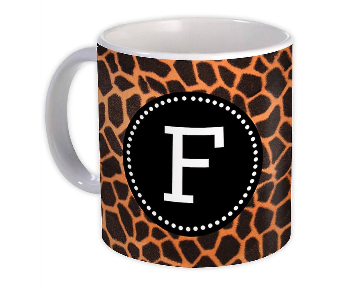 Presentmugg: Monogram Letter F Giraff
