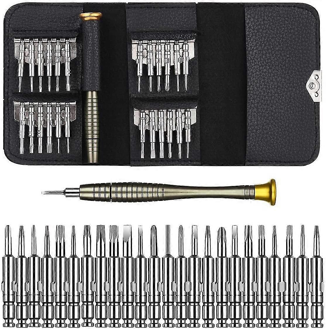 Precision Screwdriver Mini 25 In 1 Screwdriver Kit Repair Tools With Leather Case