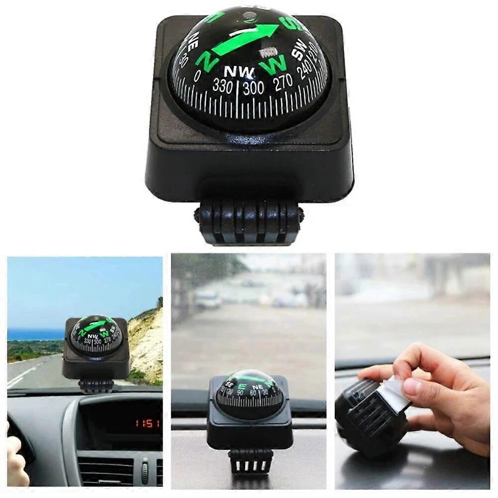 Adjustable Navigation Dashboard Car Compass Cycling Hiking Direction Pointing Guide Ball Shaped Compass For Car Boat Truck FN9U3618