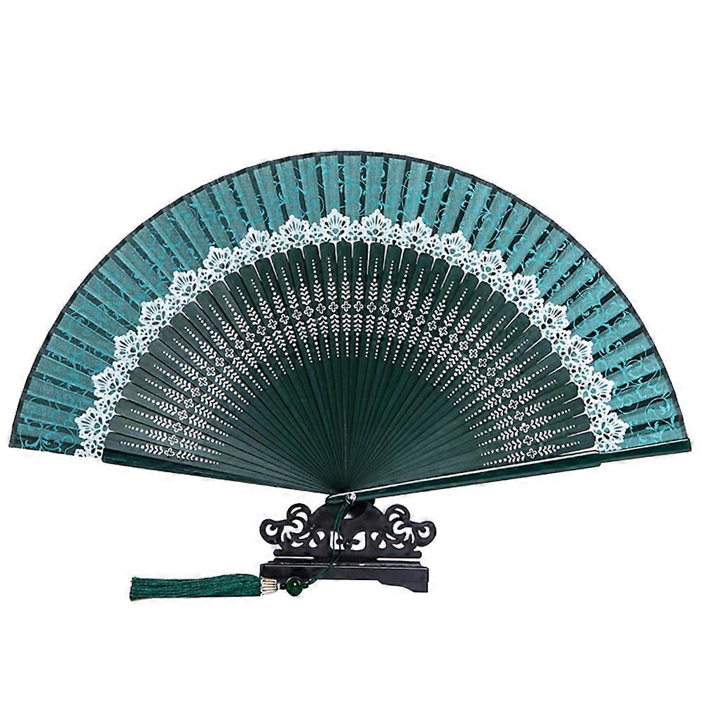 Handheld Folding Fan Chinese Style Hollow out Fan Bamboo Silk Performance Fan