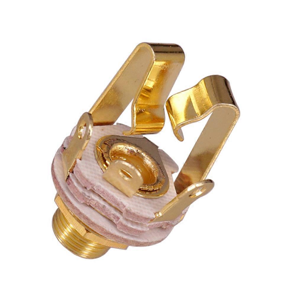 635mm Electric Guitar Jacks 3 Pole Stereo Panel Mount Plug Sockets Connector Guitar Pickup Output Jack Plug Socket