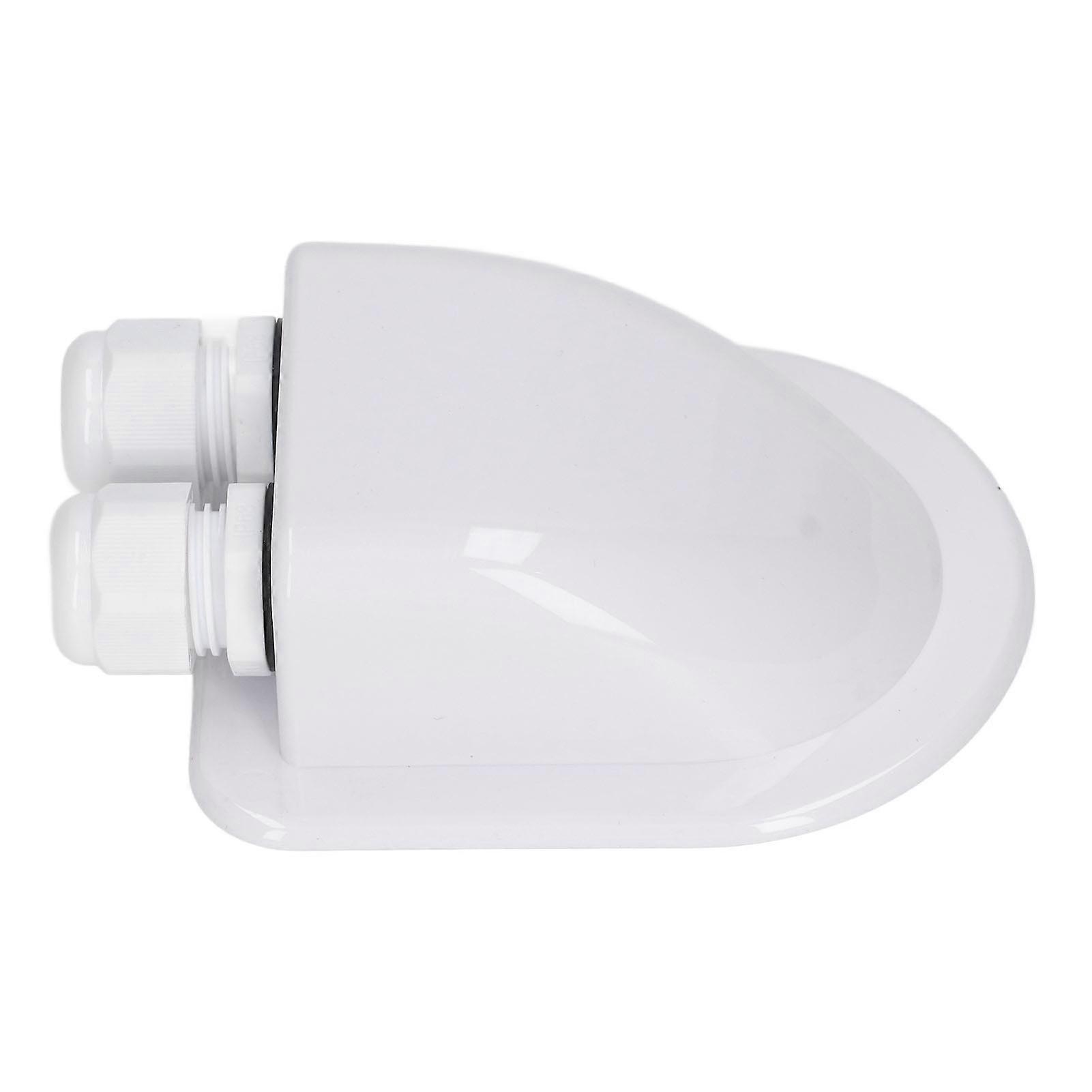 Abs Cable Junction Box Waterproof Solar Panel Double Wire Cable Entry Gland Box For External Power Wiring White