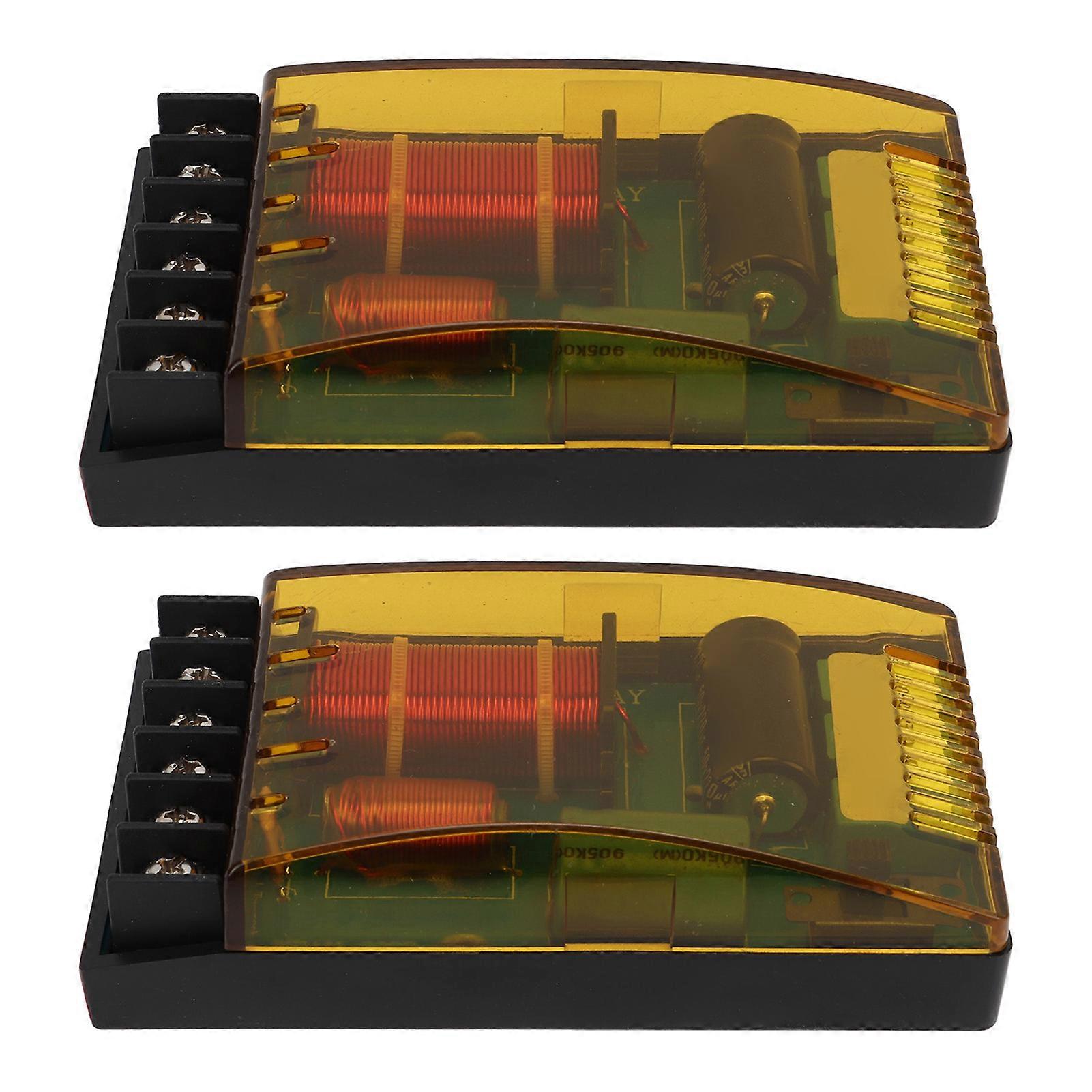 Par 2-vejs bilstereo-delefilter med universal 120W overstrømsbeskyttelse og frekvensdeler, 12V