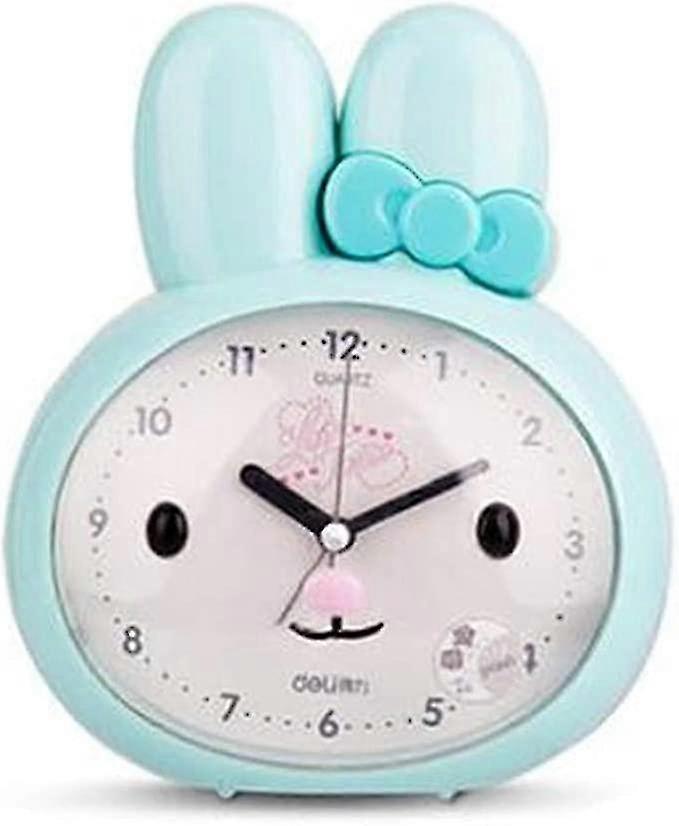 Wabjtam Creative Alarm Clock Children's Desk Clock Watch Time Accurate Walking Time, Blue