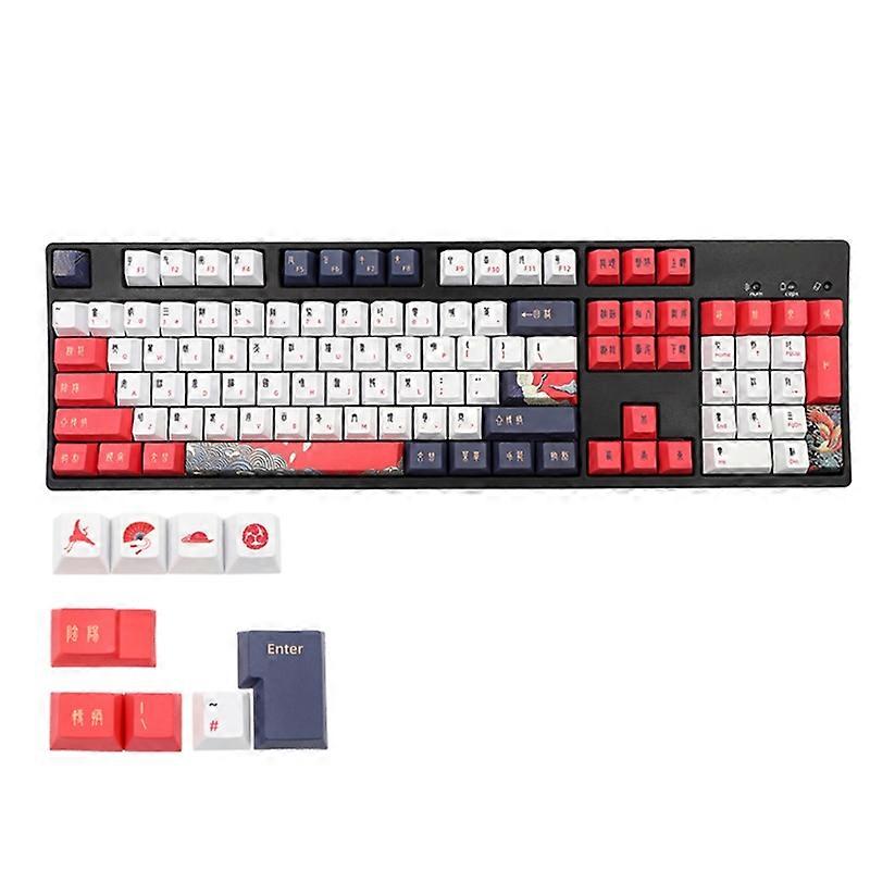 113Key Cherry Profile Crane Keycap PBT Dye Sublimation for Mechanical Keyboard