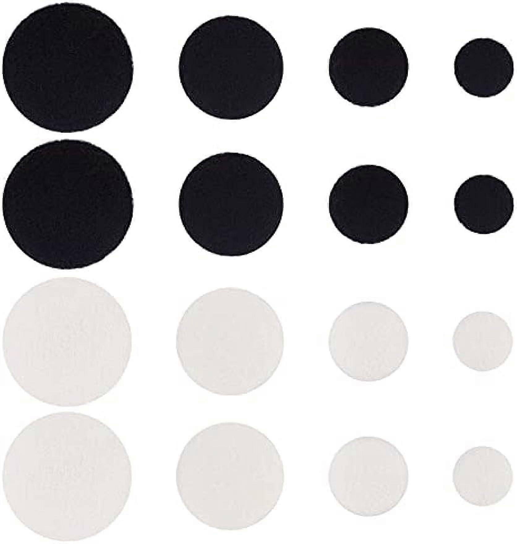 64pcs Cloth Covered Alloy Buttons 4 Sizes Black White Shank Buttons 15 20 25 30mm Round Handmade Decorative Aluminum Tuxedo Buttons for Sewing Clothes