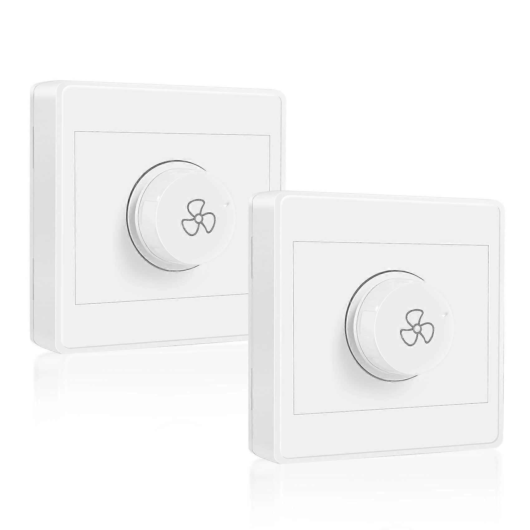 2Pcs Ceiling Fan Stepless Speed Governor Mounted Fan Speed Switch