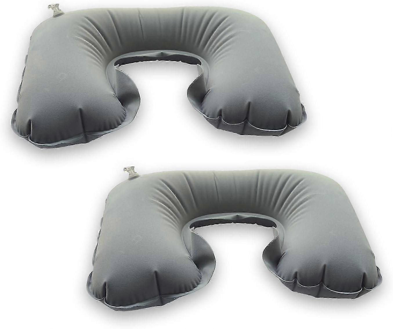 2 Pack U Shape Portable Inflatable Travel Compact Travel Pillow Lightweight Inflatable Supplies
