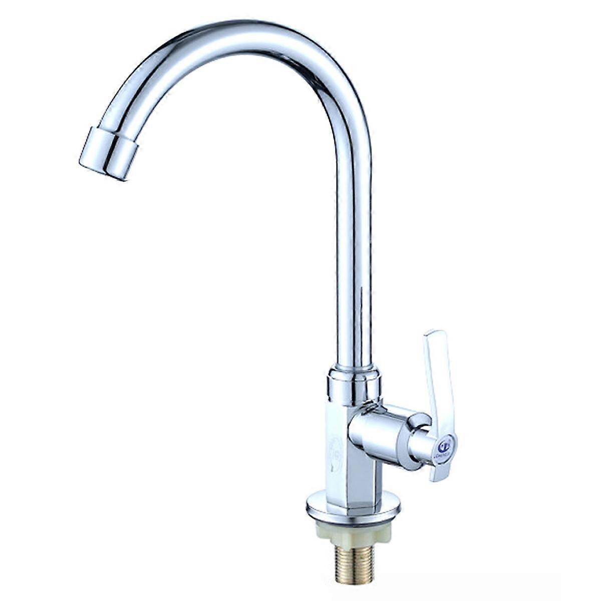 G1/2 køkkenarmatur enkelt koldt lodret vandhanehane, kun koldt vand køkkenhane zinklegering koldt vandvask vandhane til køkken, udendørs, have