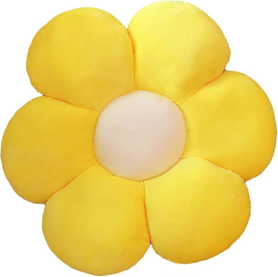 Flower Plush Throw Pillows, Flower Floor Pillow Seating Cushion Toy compatible with Reading, Room, Watching TV (19.7")