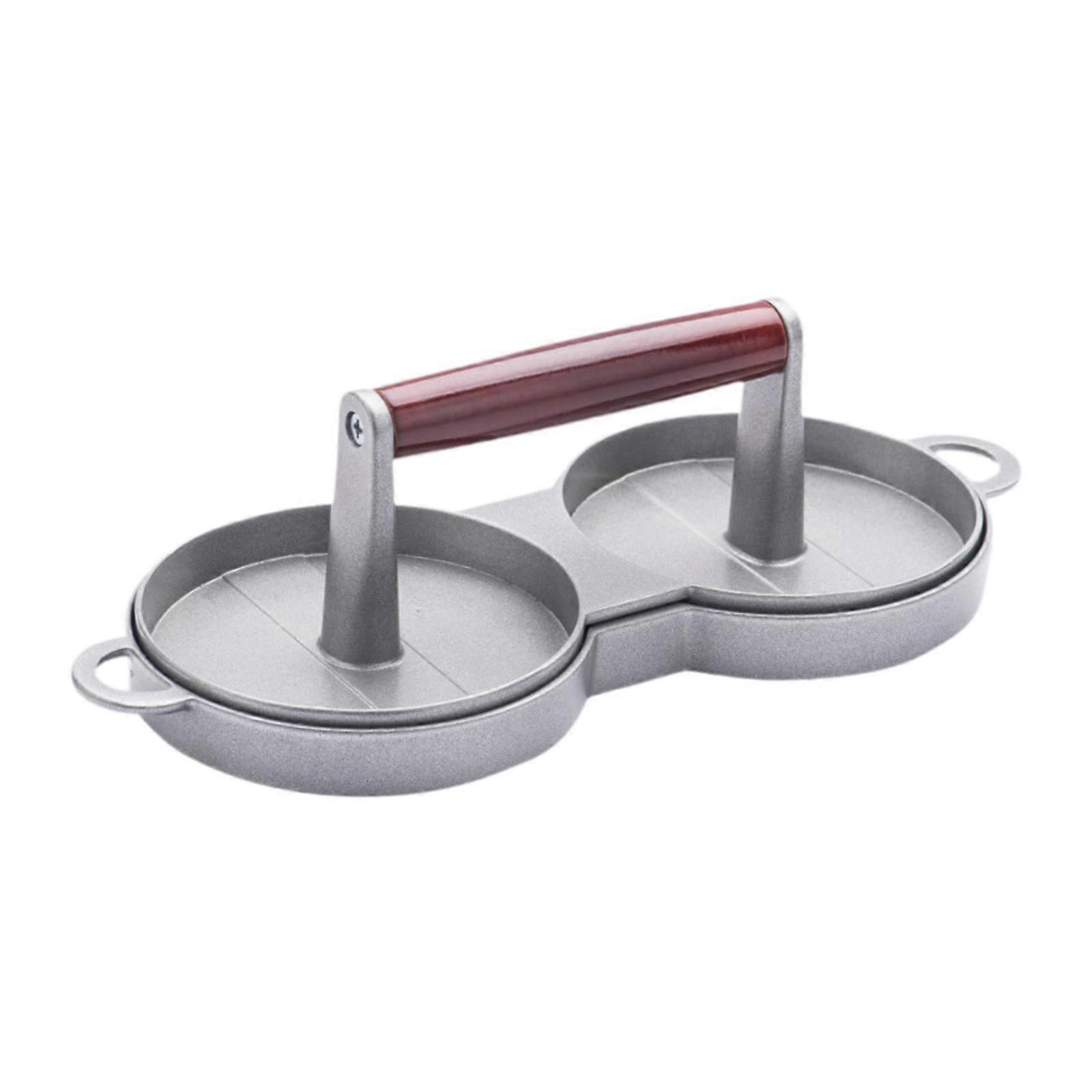 Double Burger Press Kitchen Tool Easy to Clean for BBQ Grill
