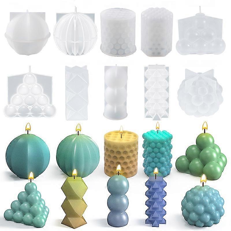 Silicone Candle Mold, Diy 3d Candle Mold, Bubble Candle Mold, Durable Flexible Candle Molds