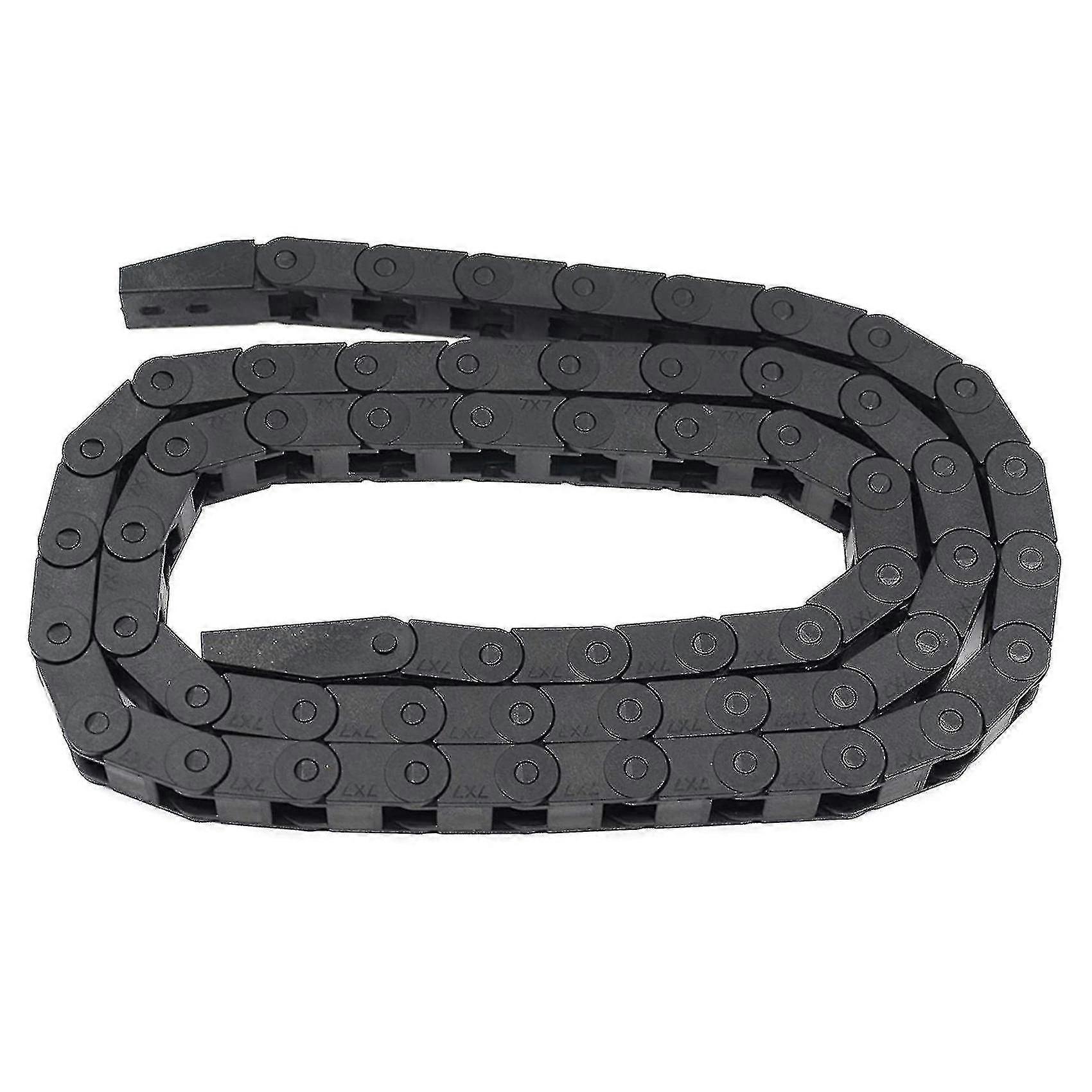 2024 1 Meter Black Flexible 7x7mm Drag Chain Cable, Bridge Type
