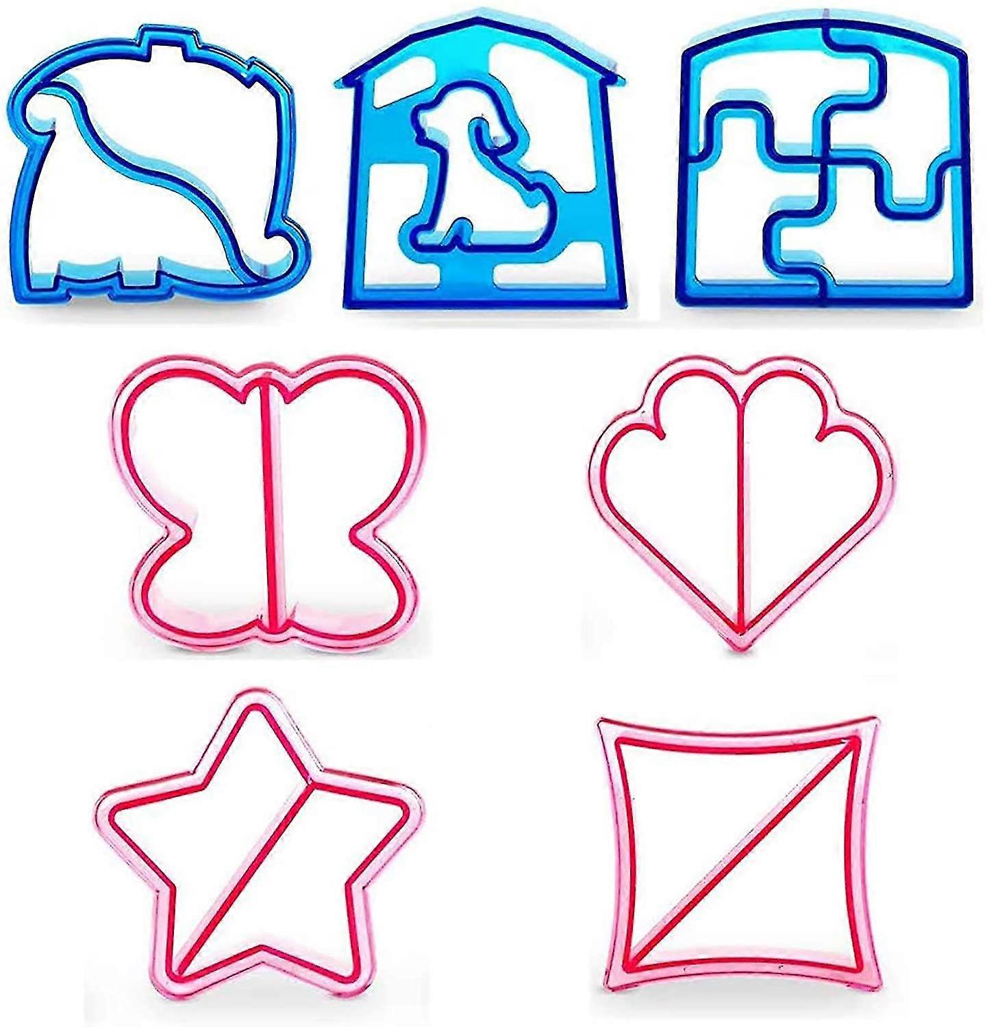7 pack sandwich cutters and bread crust shape remover for kids