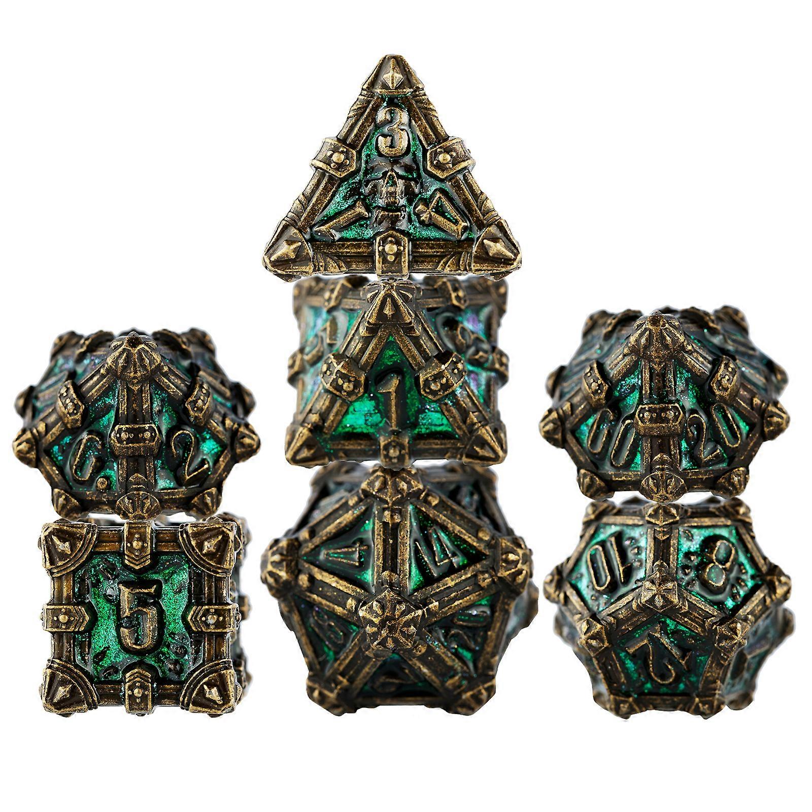 Dnd Metal Dice Set Board Game Accessories For Dungeons And Dragons Game D&d Dice Player Rpg Polyhedral Digital Dice Collector