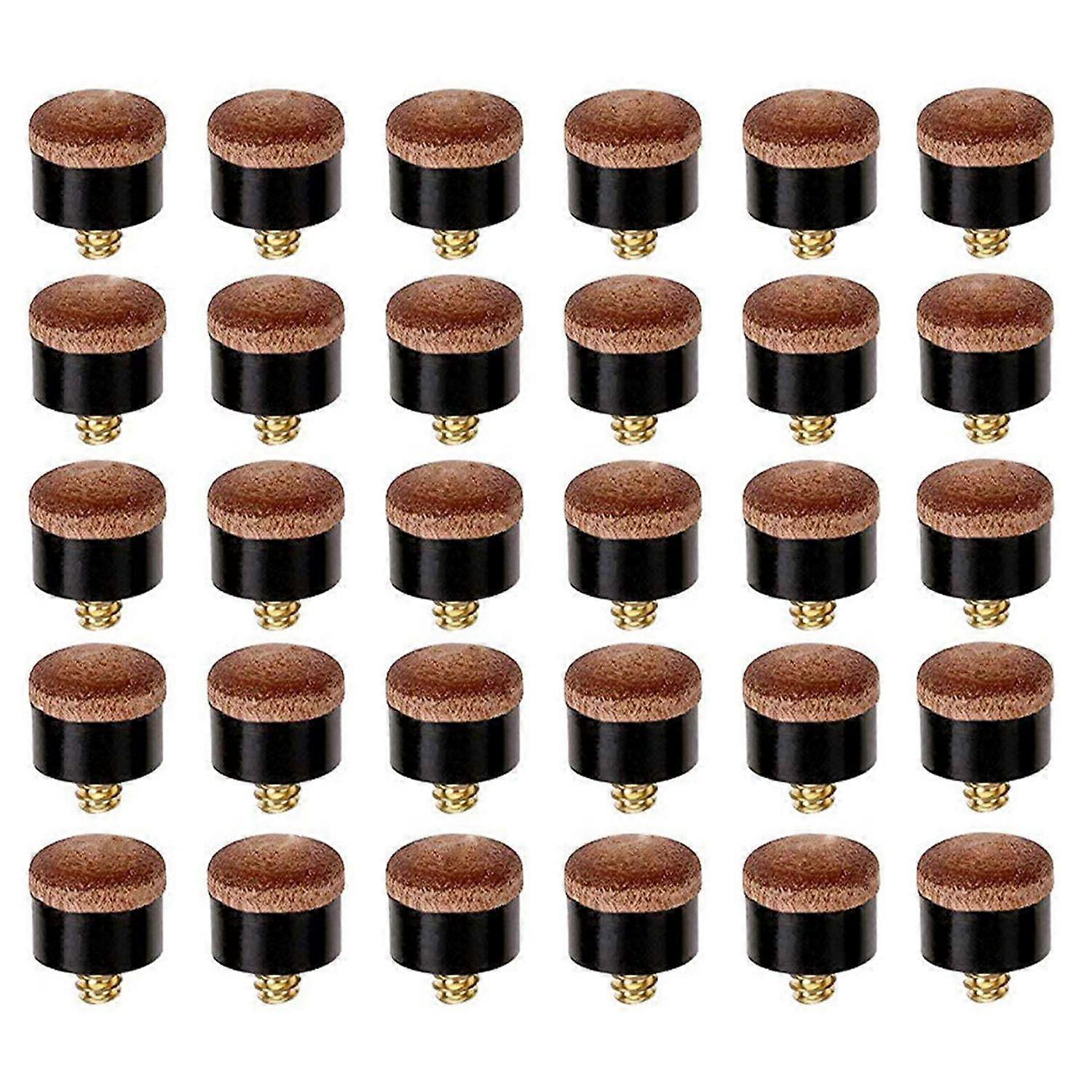 30 Stück Billard Pool Queue Stick Schraubspitzen 12mm Ersatz Billard Queue Spitzen für Pool Queues und S