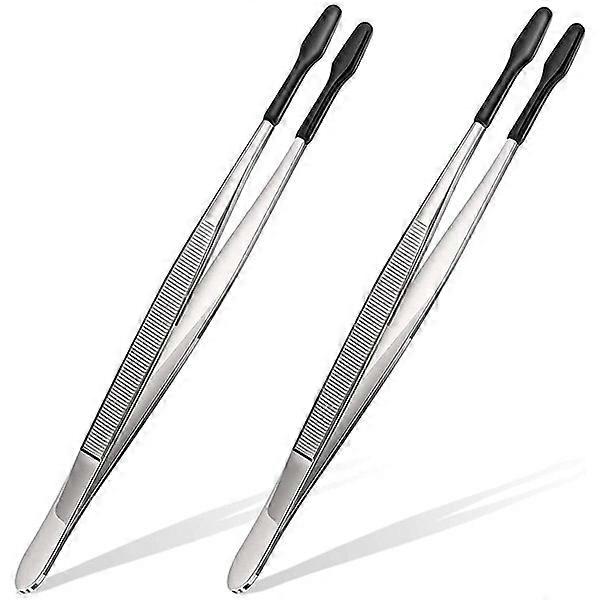 2 Pieces of Rubber Tip Tweezers PVC Silicone Precision Tweezers Laboratory Industrial Hobby Craft Tweezers Tool