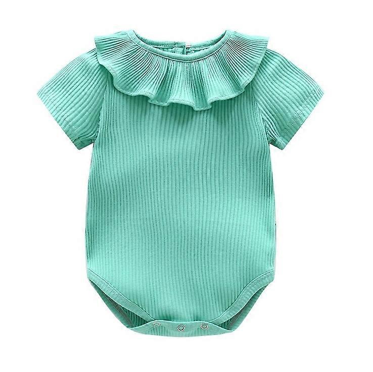 Nyfödd Spädbarn Flicka Rompers 0-2Y 2024 Sommargodis Volanger Jumpsuit Nyfödd Pojke Flicka Kläder Kläder Kläder