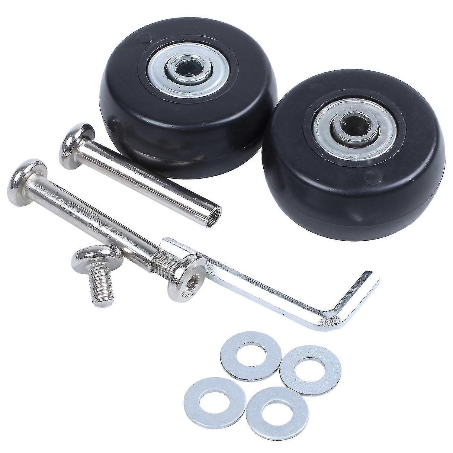 2 Sets Of Luggage Suitcase Replacement Wheels Axles Deluxe Repair Tool Od 40mm-l-YUHAO