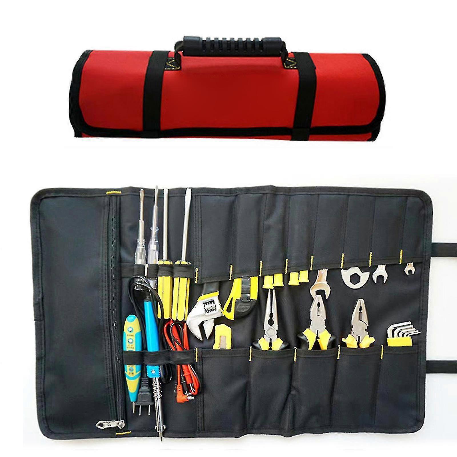 Tool Roll,multi-purpose Roll Up Tool Bag, Wrench Roll ,oxford Cloth Tool Organizer Bucket
