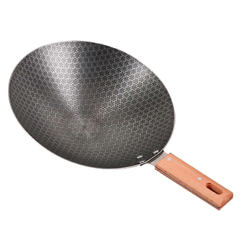 Small Wok Frying Pan Japanese Style Iron Frying Wok Round Bottom Wok for Outdoor