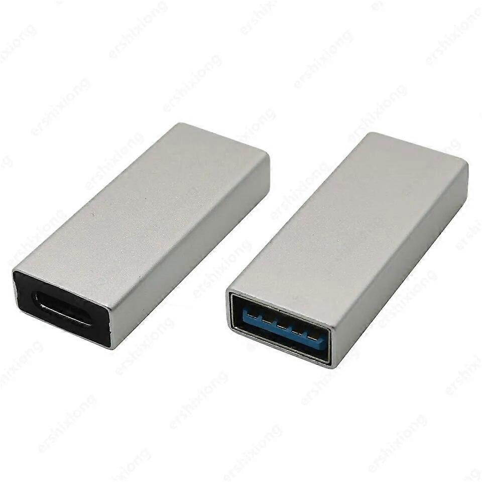 Adattatore convertitore ad alta velocità USB C USB 3.1 tipo C femmina a USB 3.0 A femmina 5gbps trasmissione Aata nero argento