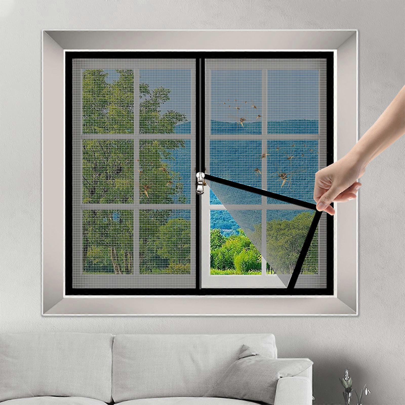 Window Screen Adjustable Window Net Stainless Steel Wire Fine Mesh Screen Protector 39 X 47 Inches Window Frames With Mesh FLYE2397