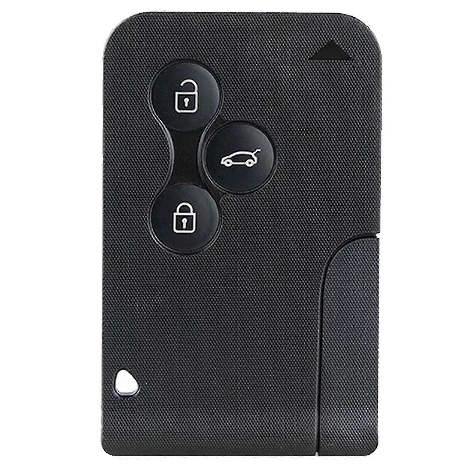 「ルノー クリオ/ローガン/メガーヌ 2/3/コレオス/シーニック 3 ボタン スマート カード キー フォブ シェル - ブラック、耐久性、傷防止」