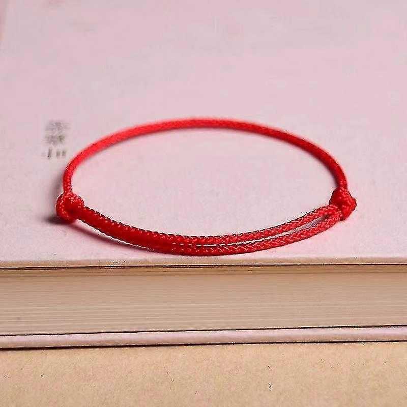 10pcs Simple Red Cord Bracelet Good Luck String Kabbalah Protective Knot Amulet
