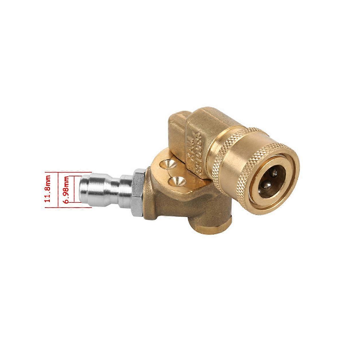 1/4In Quick Connect Pivoting Coupler Adjustable Adapter W/5 Spray Nozzles Copper Connection for Hig