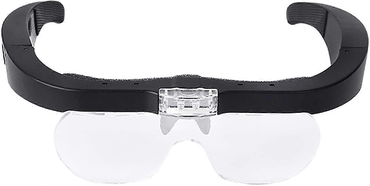 Glasses Magnifier With 4 Detachable Magnifiers, Usb Rechargeable Magnifier, Reading Magnifier With Led Light