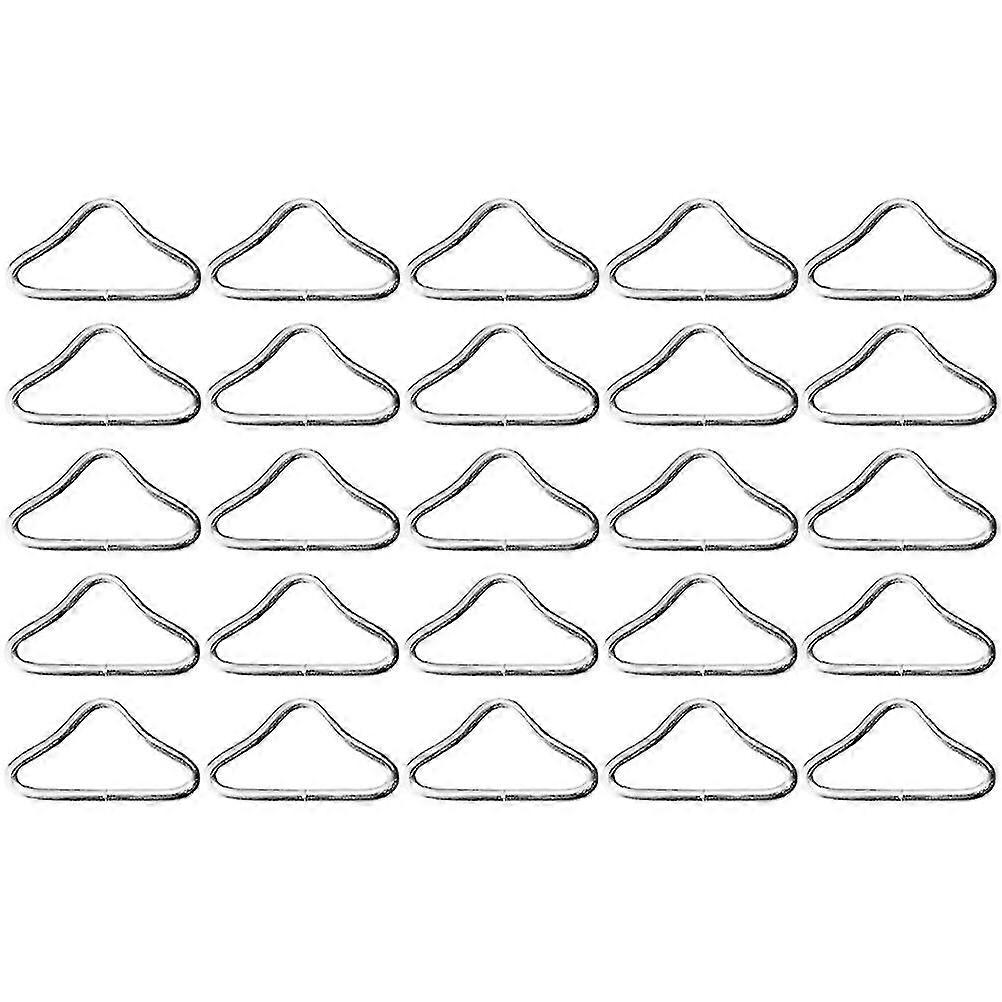30pcs Trampoline Triangle Buckles Metal Triangle Ring Buckles Triangle Ring Connectors Webbing Clasps
