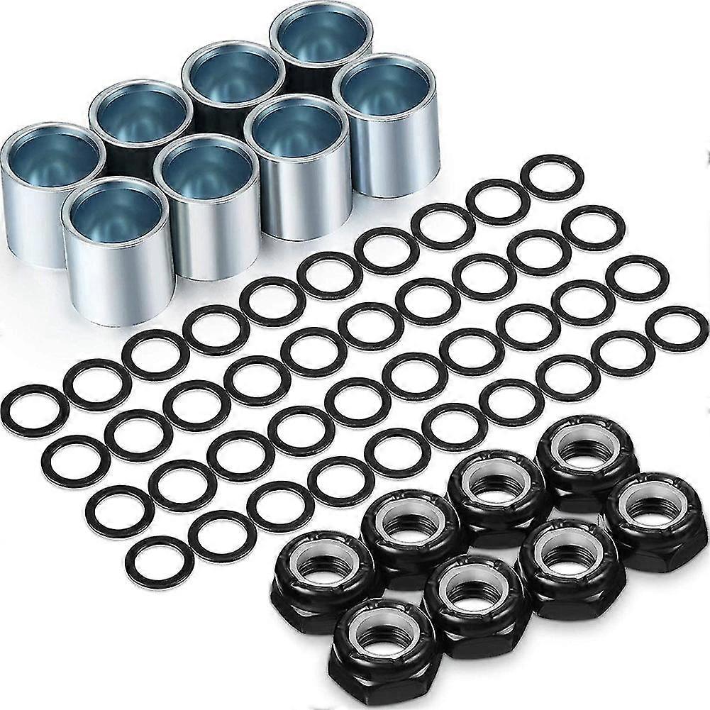 56 Pieces Skateboard Truck Hardware Kit Includes Spacers, Axle Nuts And Speed Rings For Skateboard (haoyi