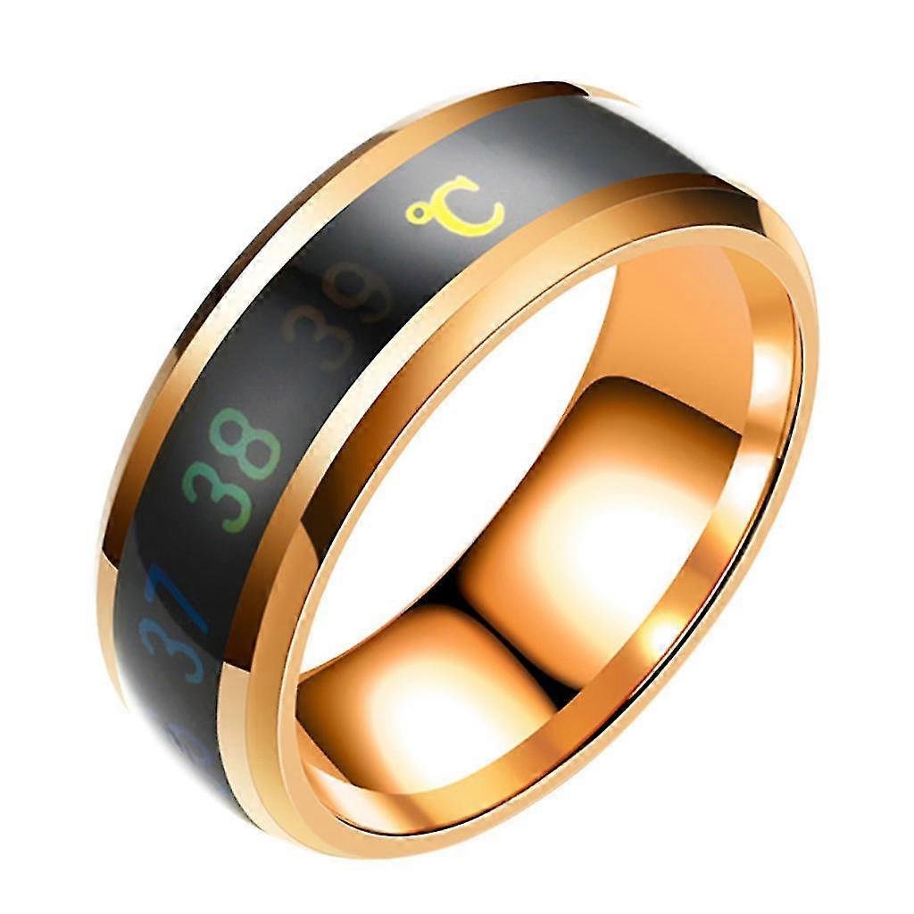 Fashion New Style Intelligent Temperature Couple Ring Temperature Display Ring
