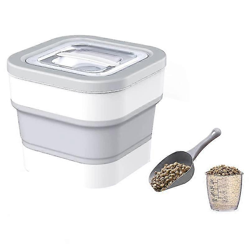 Collapsible Dog Food Storage Container,15 Lb Airtight Pet Food Storage Container Bin With Scoop And