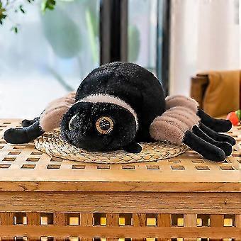 Araña de peluche - Araña negra suave y abrazable, adorable juguete de peluche, lindo regalo de abrazos en el desierto, juguete de muñeca de peluche súper suave para niños, juguete de araña de peluche gigante