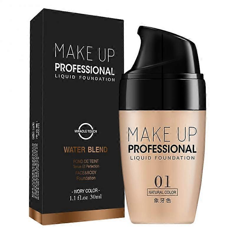 Professional Full Coverage Liquid Foundation Face Base Makeup Natural Color