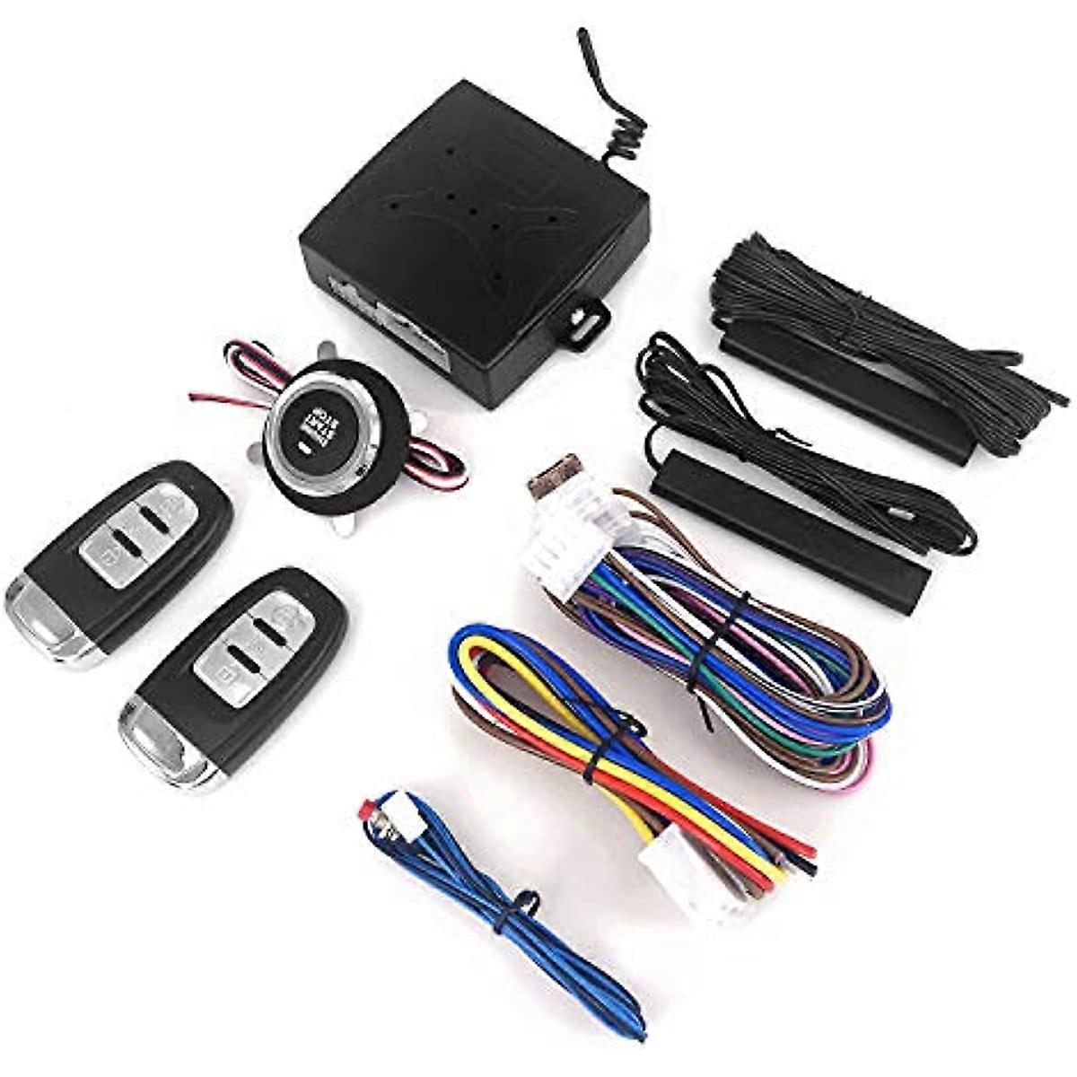 Car Alarm System Keyless Entry System 12V Universal Remote Start System - One Starts Stop Engine System