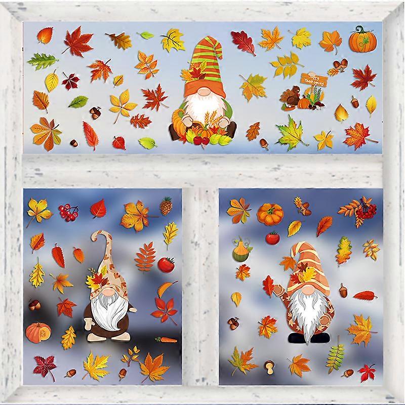 Thanksgiving fall decoration window stickers decals