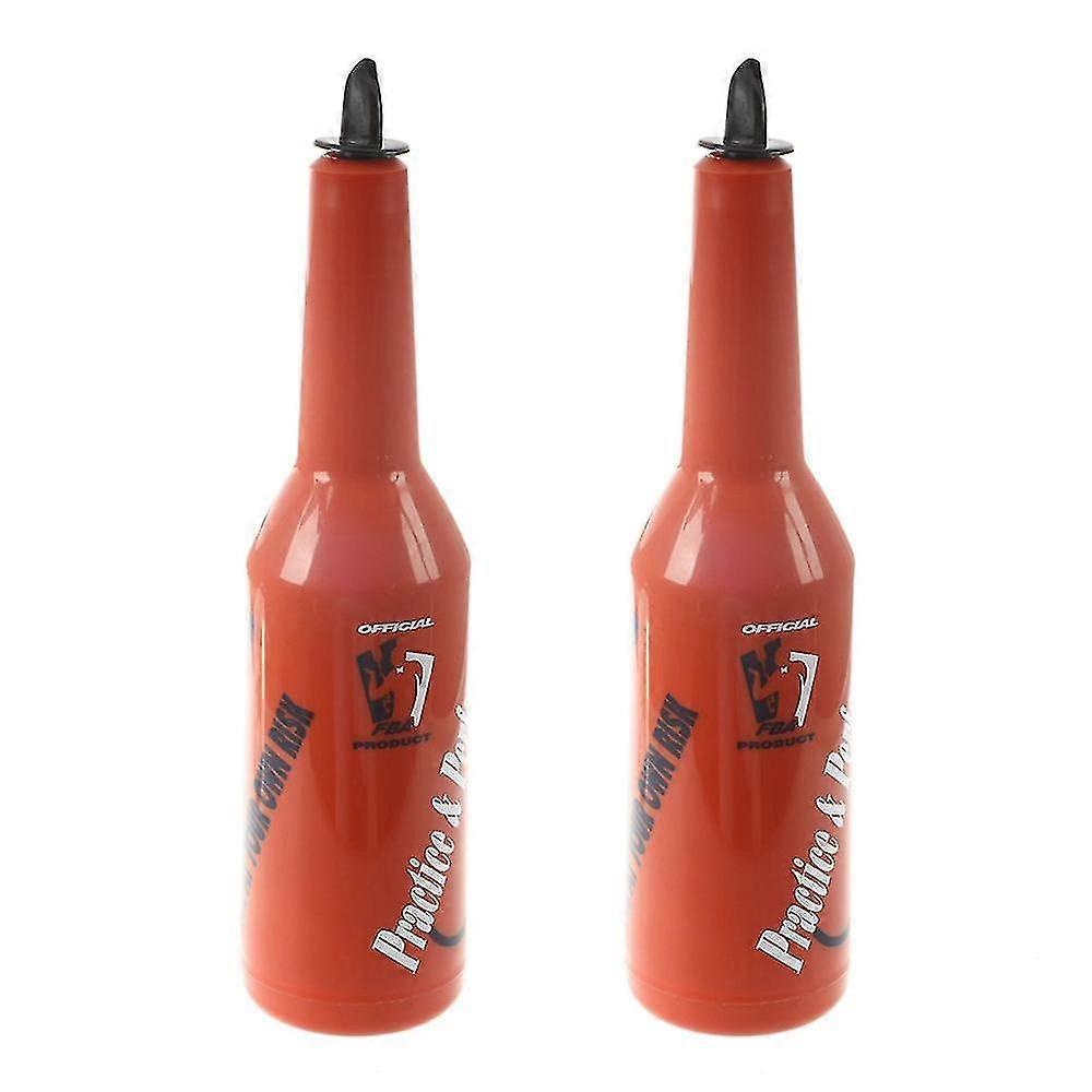 2x Flair Bartender Bartending Practice Bar Pub Bottle Wine Cocktail Shaker - Red