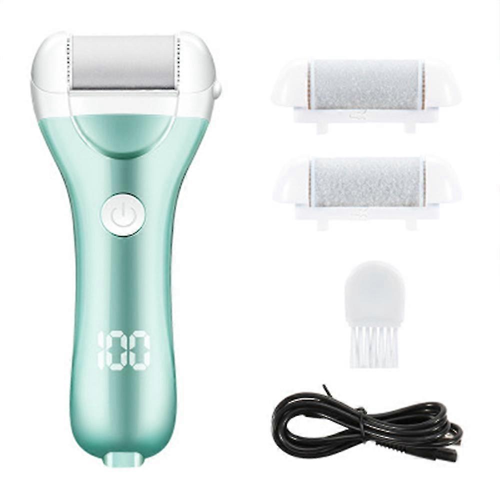 Electric Callus Remover, Rechargeable Waterproof Pedicure Tool,green