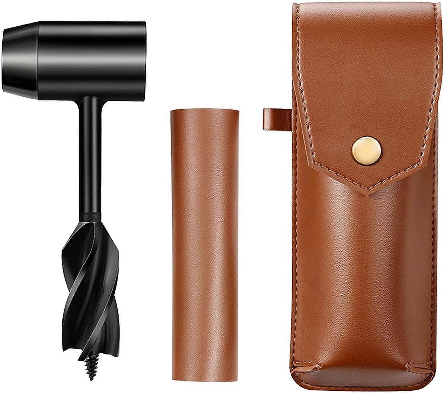 手动螺旋钻头套装，带外壳，木工手钻，重型钢制手动螺旋扳手，用于户外露营定居者庇护所建筑