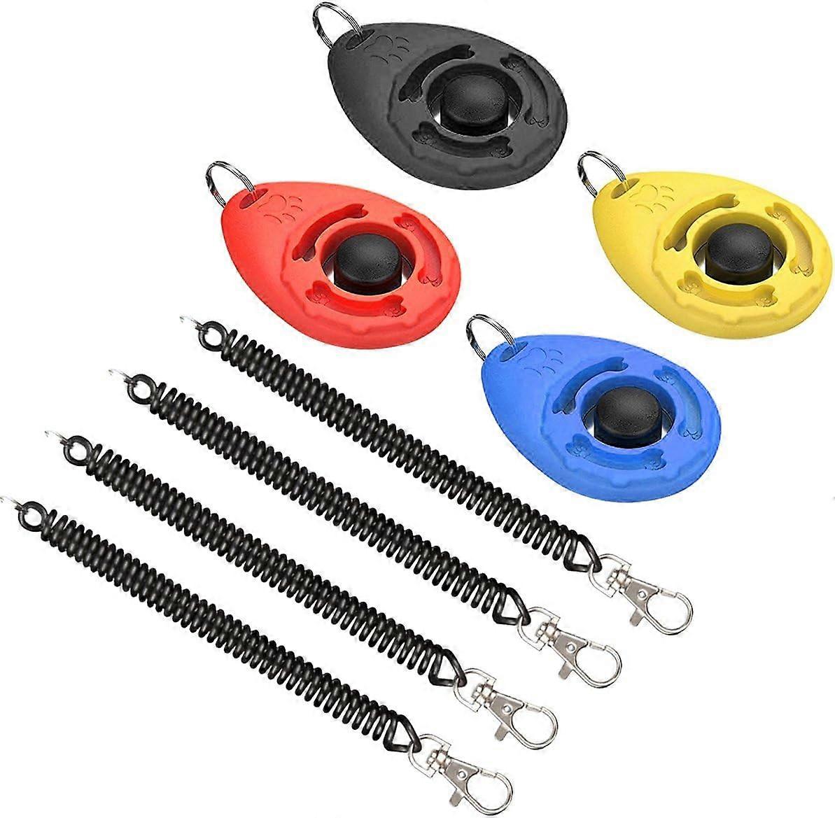Dog Clicker, [4 PCS, Multicolor] Dog Training, Training Clicker with Strap for Horse, Cat and Dog