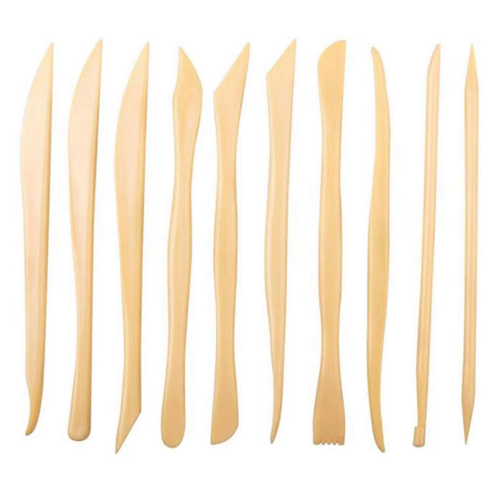 10 Pcs/Set Clay Carving Tools Plastic Sculpture No Deformation Professional Different Shapes Pottery Carving Cutter for Pottery