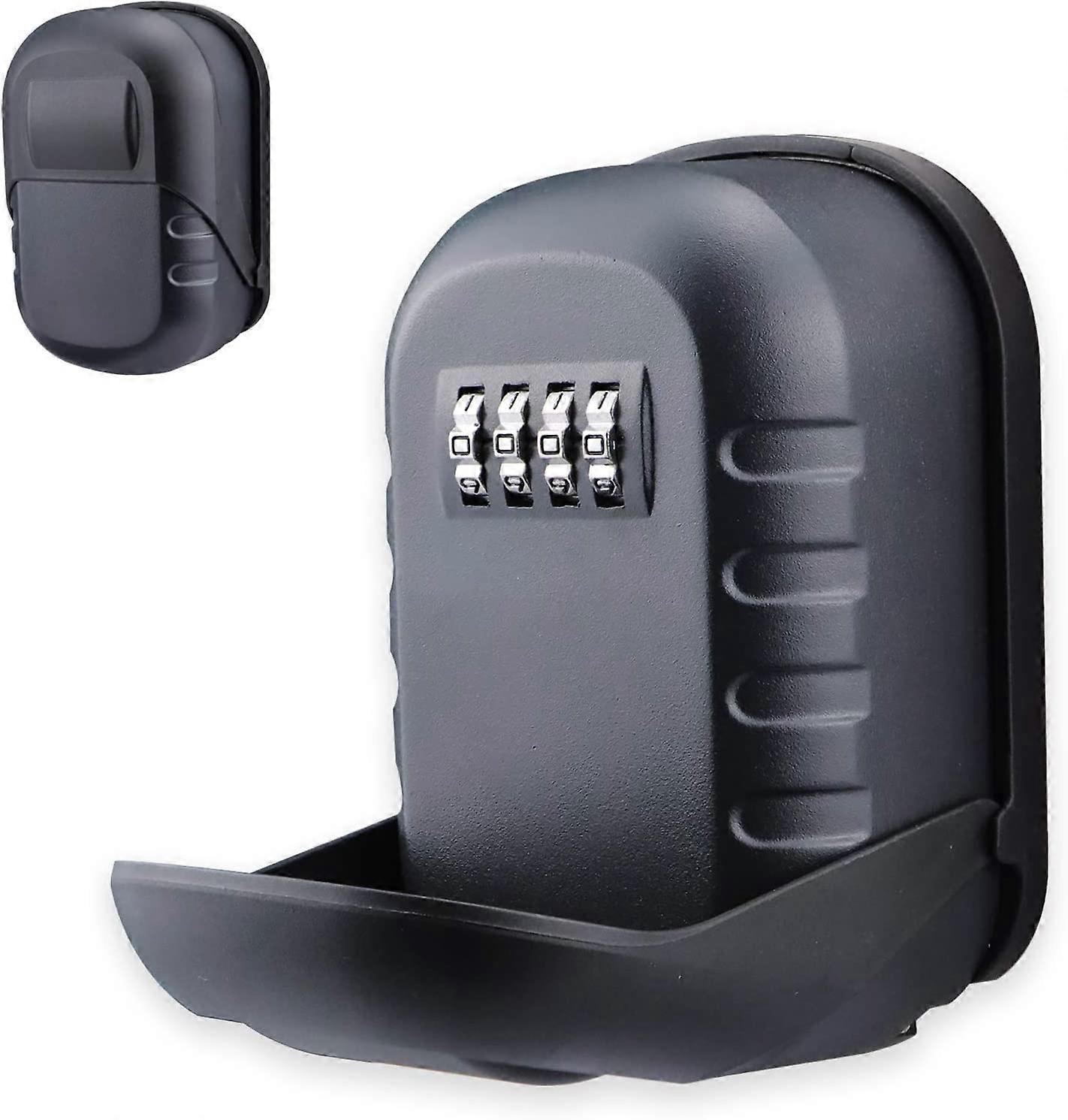 Key Safe Box Wall Mounted New Version, 4-Digit Combination (Black)